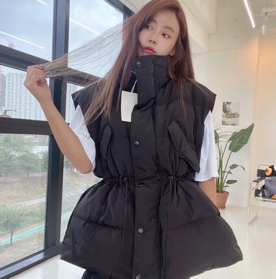 外搭春秋羽絨背心(黑色,均碼80-150磅)#F139007268