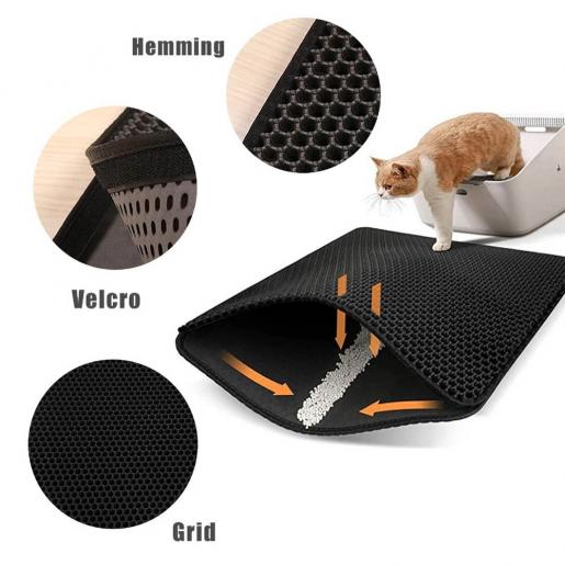 New Cat Litter mat Large Kitty Litter Box Trapping Sifting Mats