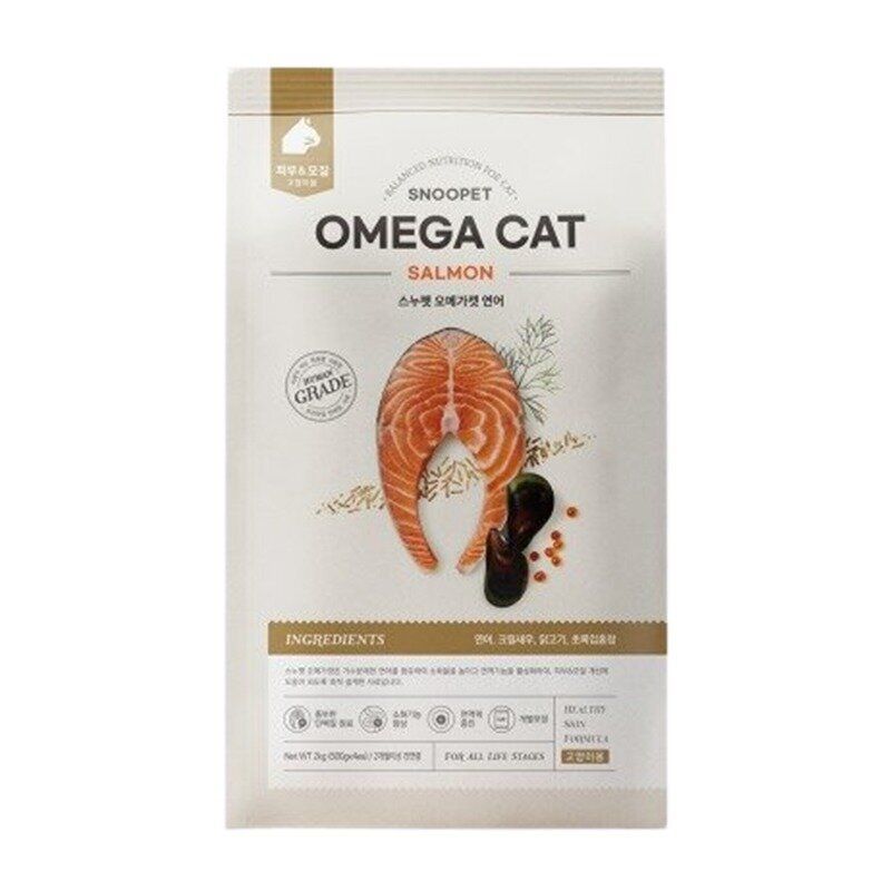 Snoopet Omega - 全貓配方 (三文魚、青口、磷蝦、紅蔘) 2kg (07/07/2027)