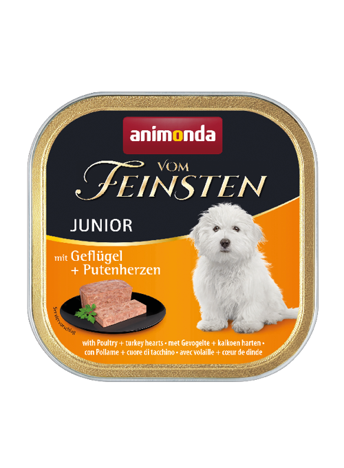 German style - Junior  with Poultry + Turkey Hearts 150g #N33 #Complete food