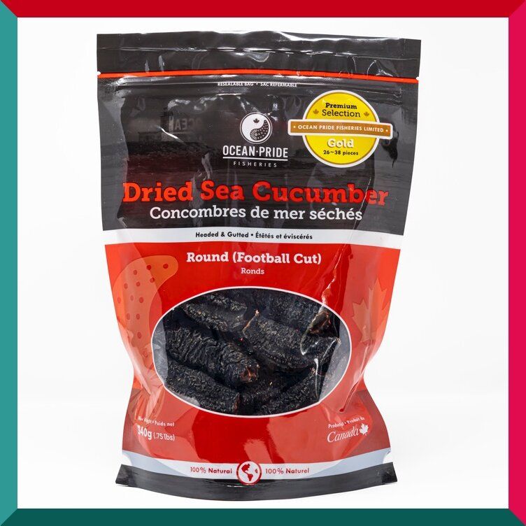 Ocean Pride Canada Dried Sea Cucumbers with Flesh 340g/bag (Round Cut) (EXP:8/2027)