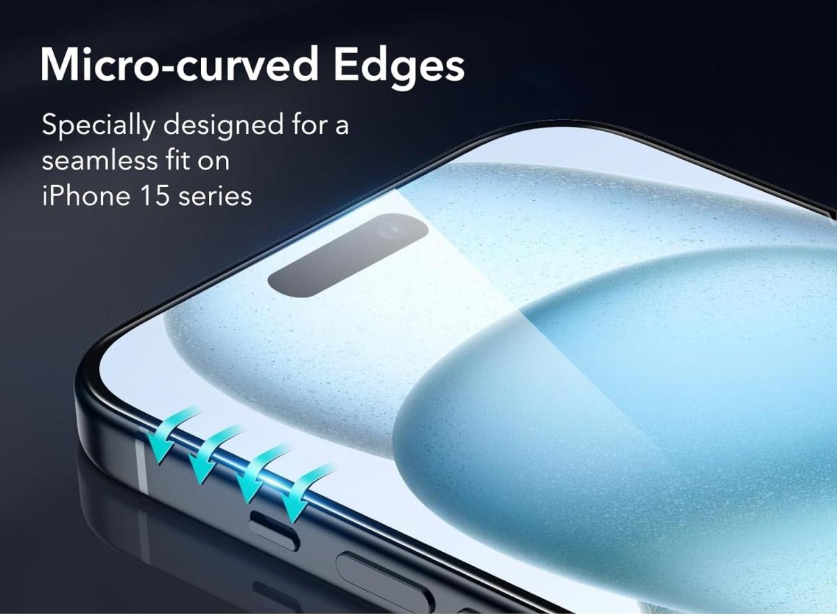 iPhone 15 Pro Max Saii 3D Premium Tempered Glass Screen Protector