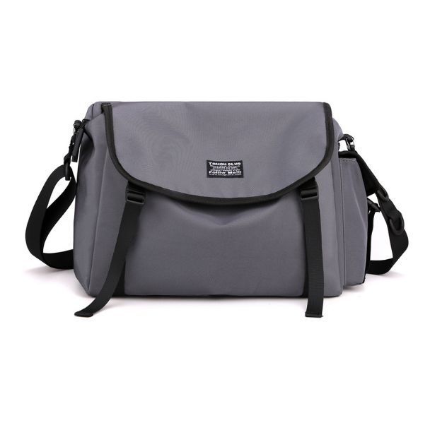 情侶多功能單肩斜挎包（灰色長：34*寬：18*高：25cm）#S75023413