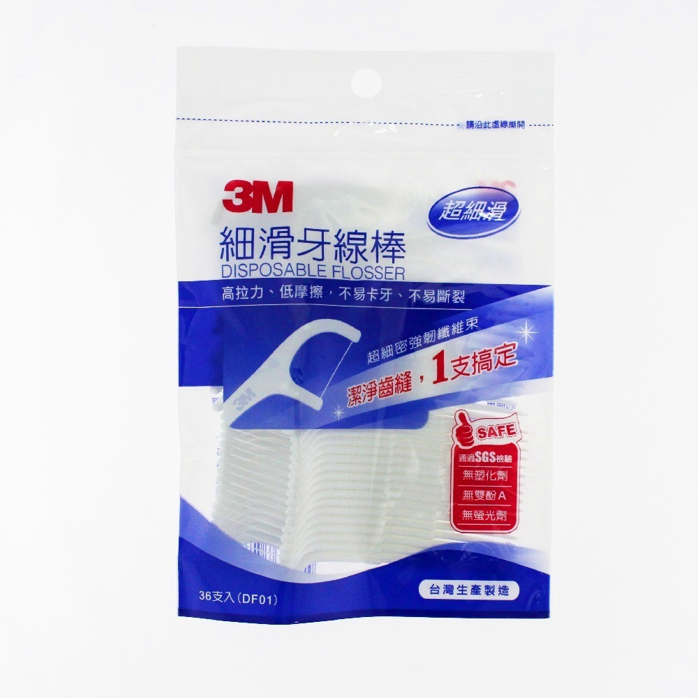 台灣製造3M超細滑牙線棒 x 1包