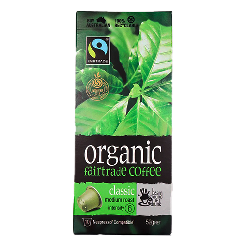 Classic Medium Roast Coffee Capsule (Nespresso® Compatible) - Aus. Organic Fairtrade [EXP:26/5/24]