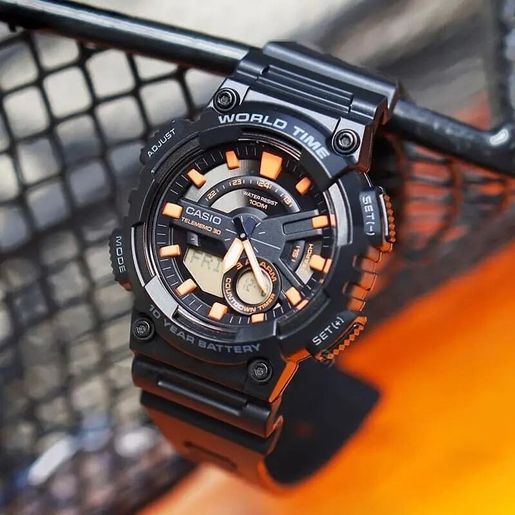 Casio CASIO AEQ110 AEQ110W AEQ 110 AEQ 110W AEQ 110W 1A2 watch watches parallel goods Color Orange HKTVmall The Largest HK Shopping Platform