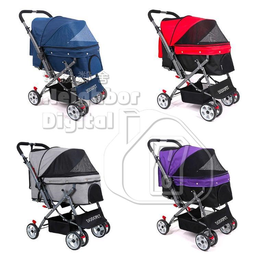 DODOPET Two Way Four Wheel Folding Pet Stroller Dog Strollwe