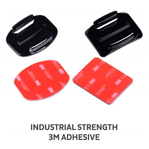 Adhesive Mounts For GoPro Hero 7, 6, 5, 4, 3 - Curved & Flat 3M Sticky Pads