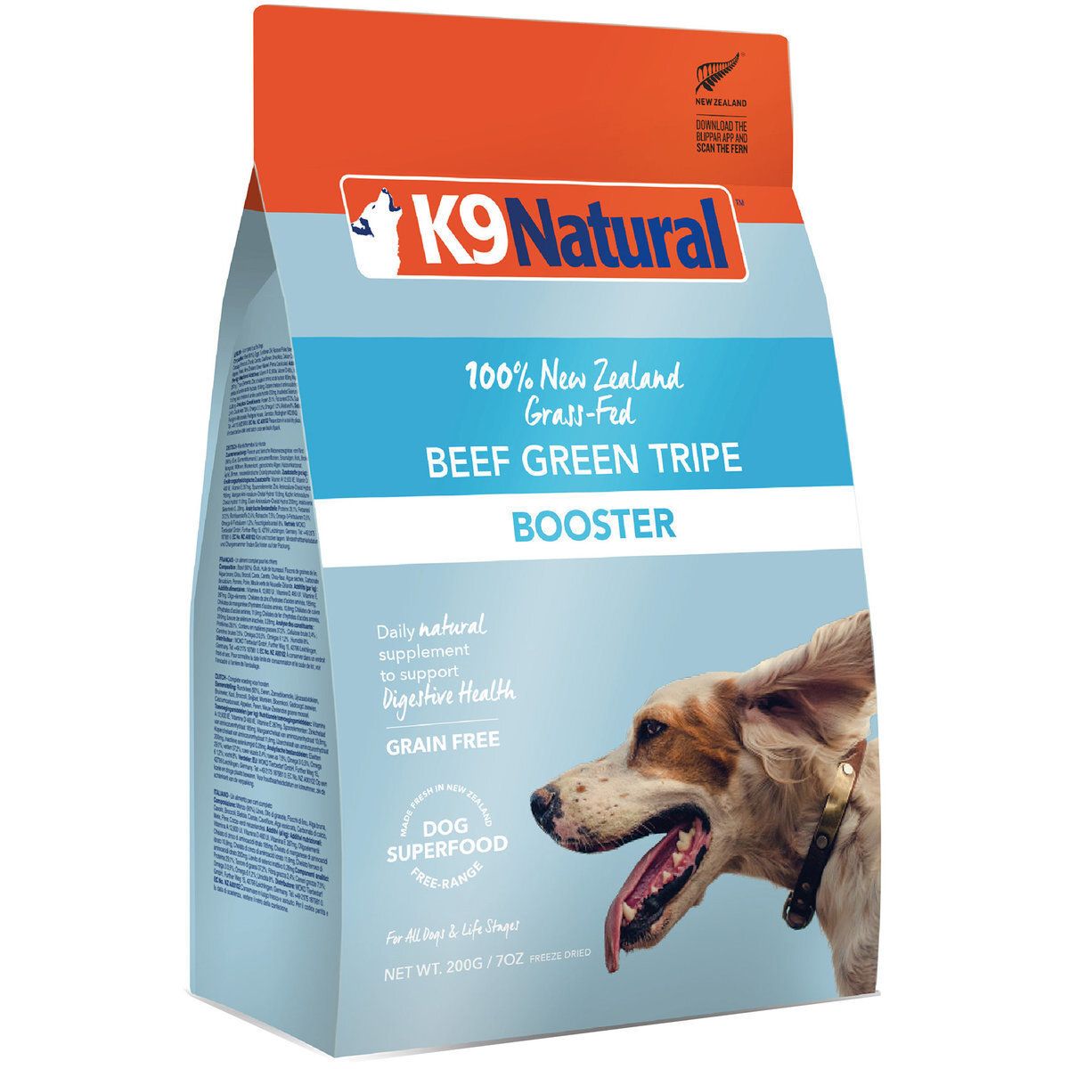 Freeze Dried Dog Food-Beef green tripe booster 200g Exp:2026-07-17