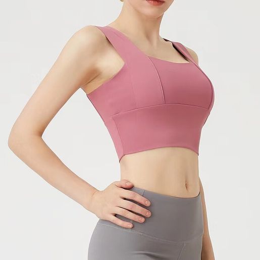 BEEKOO, BEEKOO-Sexy back shockproof sports bra gathering wide shoulder  belt sports bra, Color : BlueVintage, Size : S