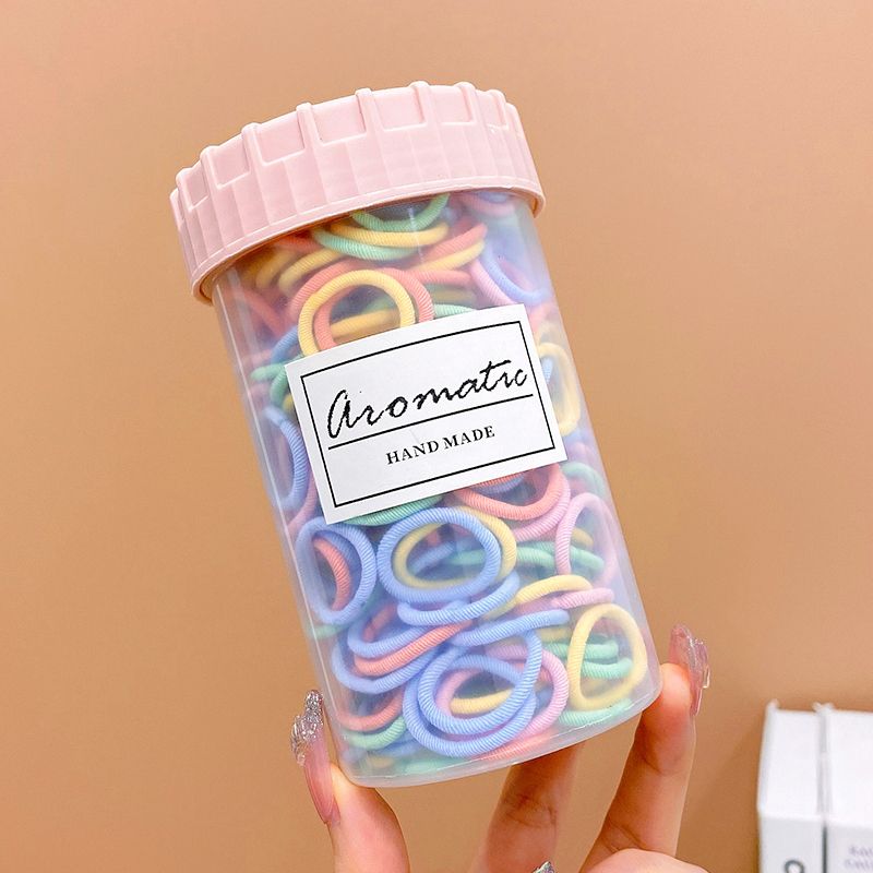 彩色小號拇指髮圈寶寶橡皮筋頭飾(14#糖果色細螺旋100個)