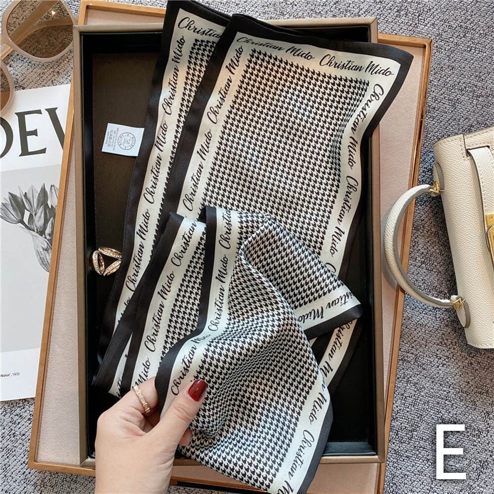 [E] Imitation Silk Twill Scarf (150*16cm) - 16 choices