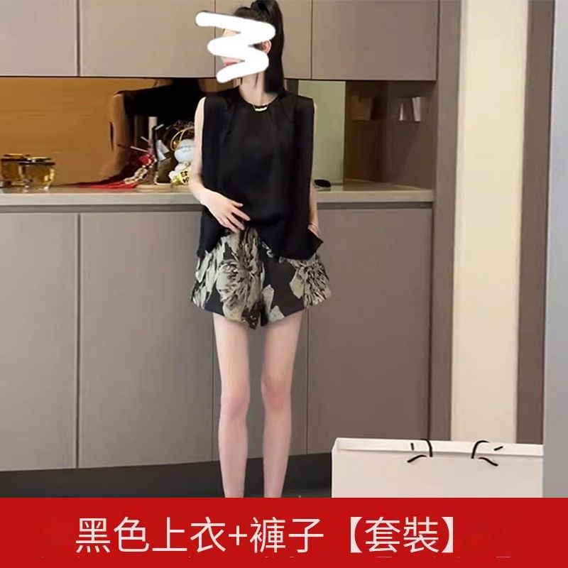 黑色上衣+褲子【套裝】（S碼-XL碼）（下單後請聯絡客服確認發貨尺碼）#K003007102