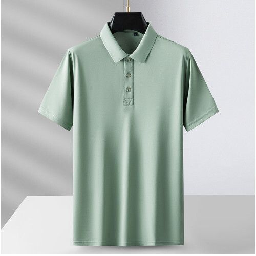 男士冰絲透氣短袖上衣襯衫（抹茶綠M-4XL碼）（下單後聯繫客服確認發貨尺碼）#S055008286