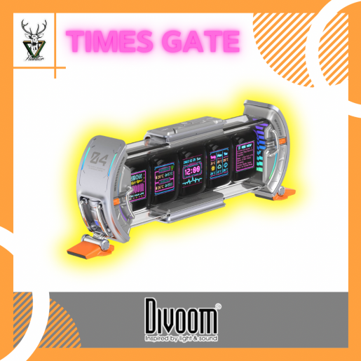 Divoom Times Gate  Cyberpunk Pixel Art Clock