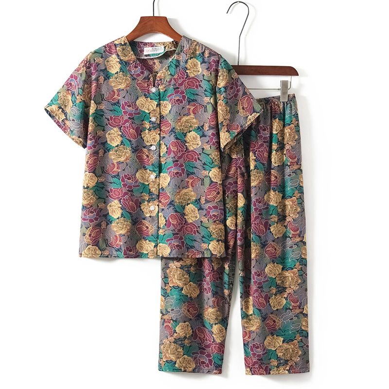 老年人短袖套裝( L-3XL碼 25號色）【下單後請聯絡客服確認發貨尺碼】F001099025