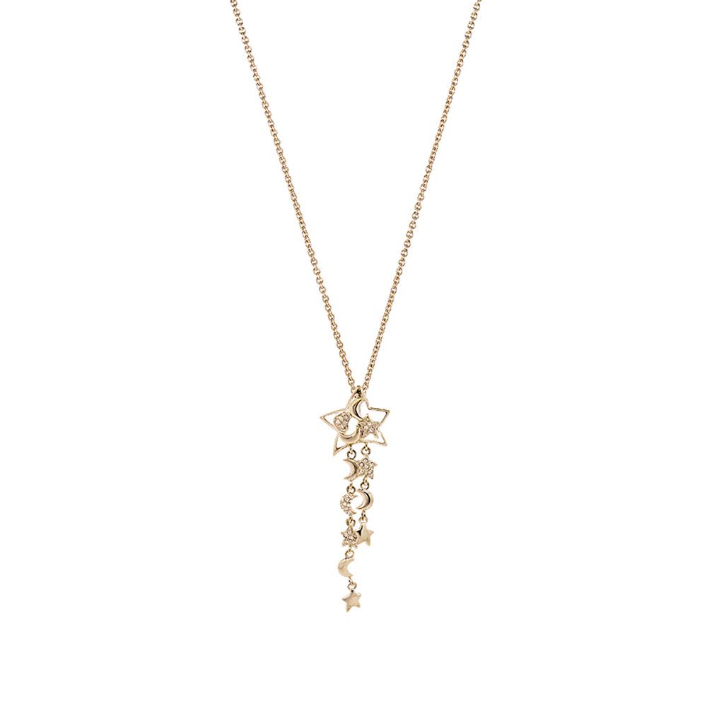 Casino: gold plating, rhinestone, pendant necklace