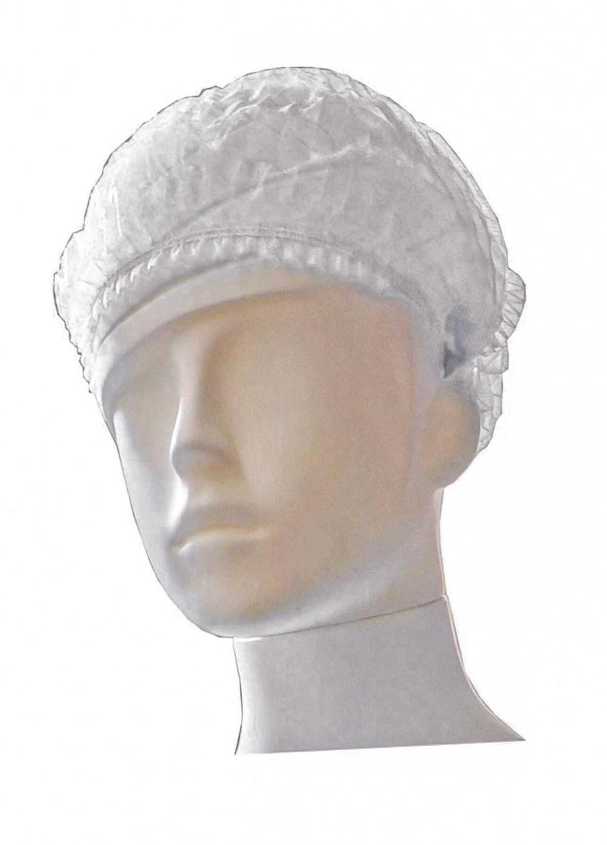 17” Disposable Non-Woven Mob Cap (White)(100pcs/bag)