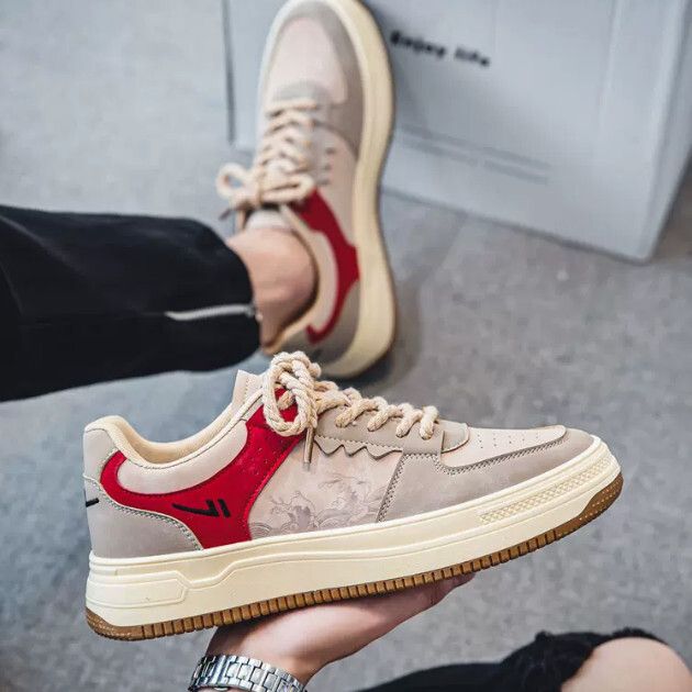 休閒板鞋【卡其【時尚款】尺碼【39碼-44碼】【下單後聯絡客服確認發貨尺碼】#F004008715