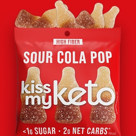 Kiss My Keto Gummy Candy Sour Bears 0.88 oz - 8 Bags, 0.88 oz/ 8