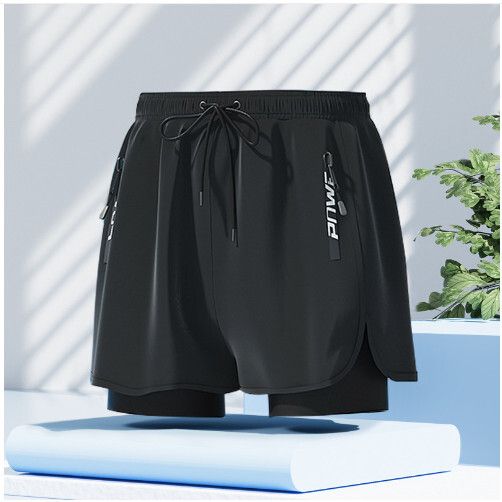 男士游泳泳褲（黑色）（L-5XL）（下單後跟客服聯系發貨的尺寸）#H324003109