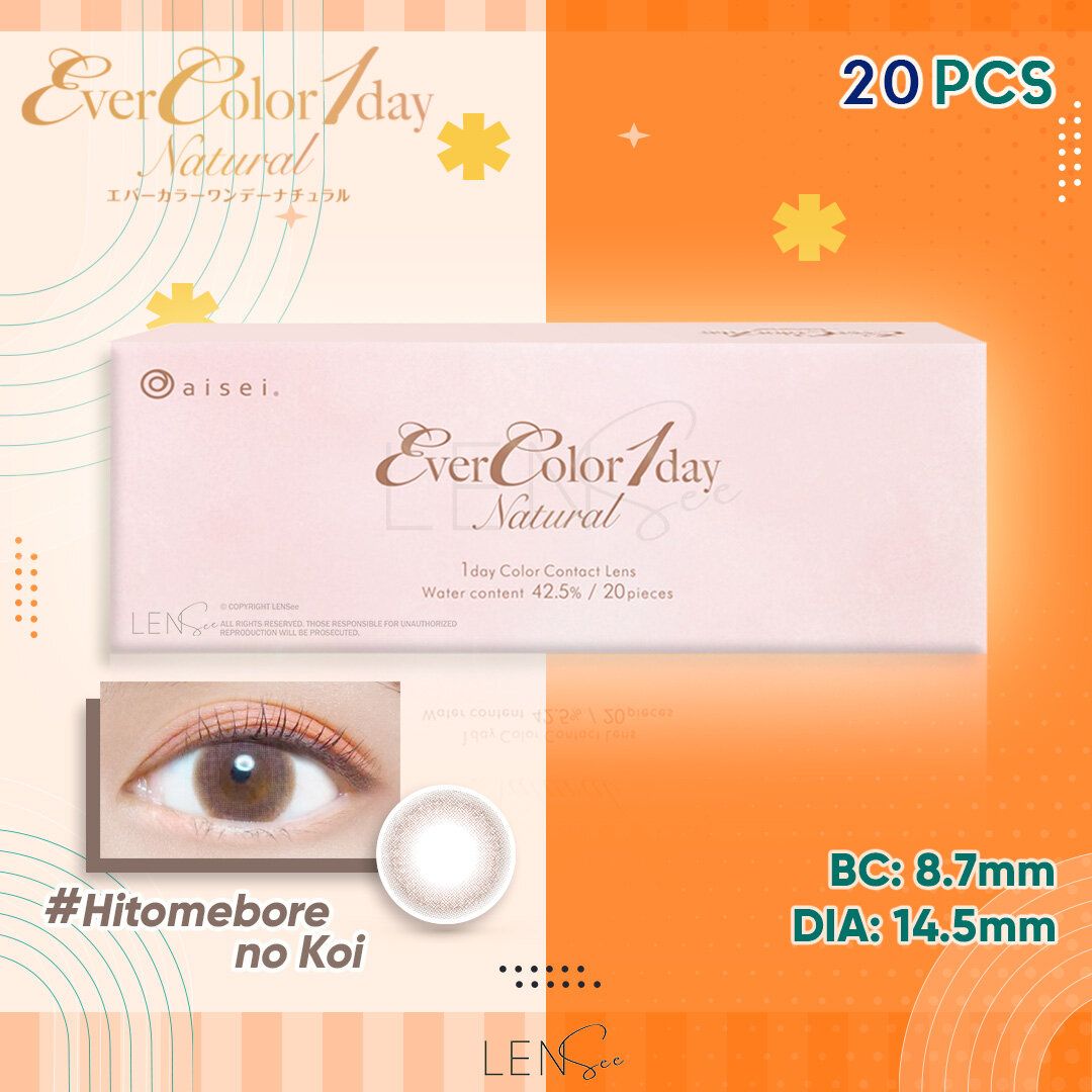 [EN2010] EverColor 1day Natural Color Contact Lenses - Hitomebore no Koi (20Pcs) (P -0.00)