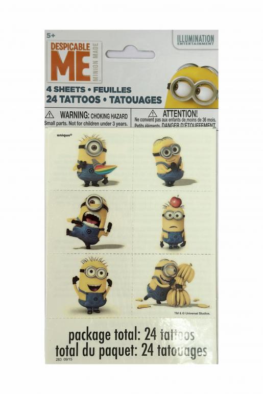 Unique Despicable Me Minions Stickers 8 Sheets 64 Stickers Party Supplies 2  packs