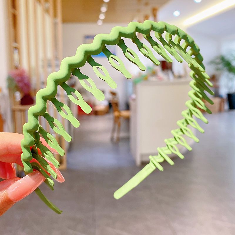 兒童碎發髮箍帶齒防滑頭箍髮飾(1#綠色)
