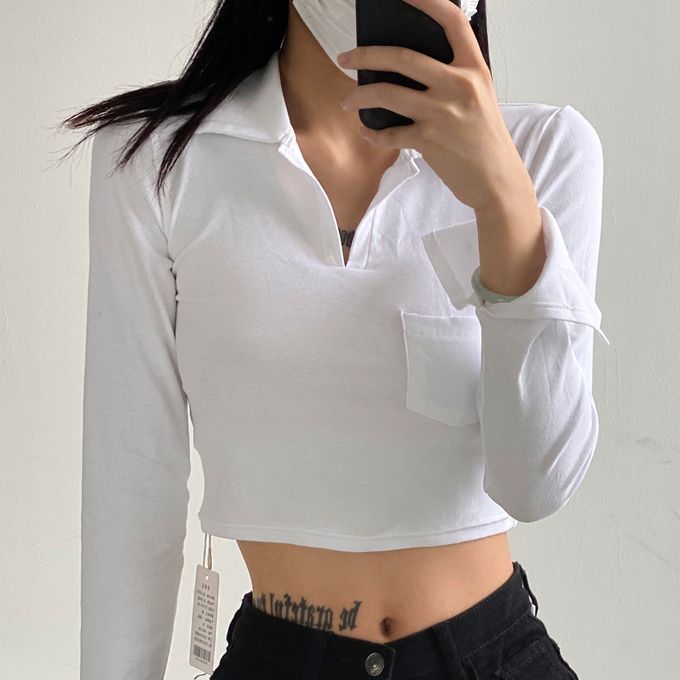 polo衫長袖T卹(白色)(S/M碼)(下單後聯絡客服確認發貨尺碼)#K004003247