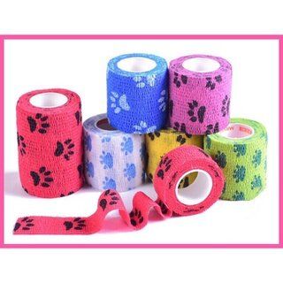 【寵物繃帶】                    Adhering Wrap for Pets ( Random Color , 5cm X 4.5m ) 1pc