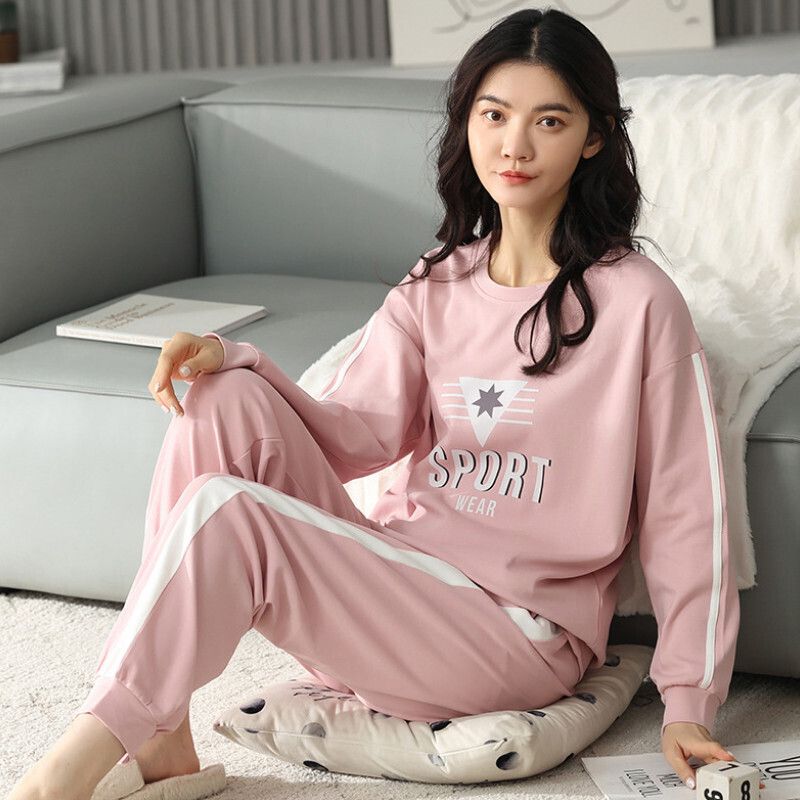 圓領睡衣套裝【M-XXL碼 AM66152】【下單后聯絡客服確認發貨尺碼 】