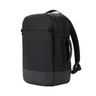Twill & Leather Backpack - Blackl #INBP100622-BLK