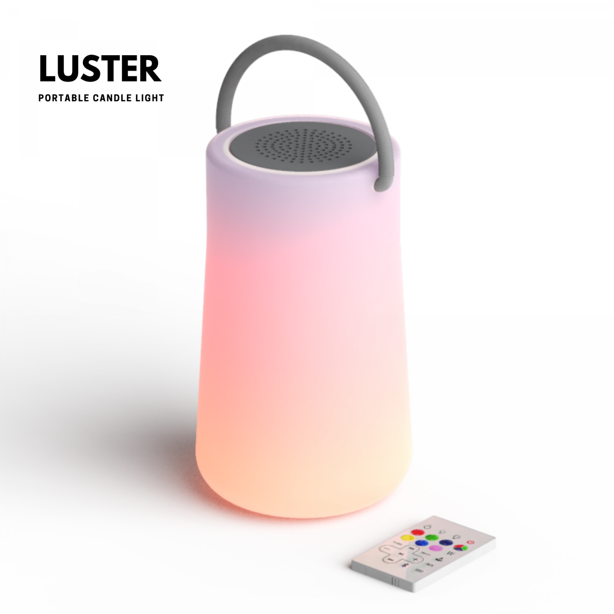 LUSTER Candle Ambient Light with Bluetooth Wireless Speaker【Remote Control Included】｜Christmas XMAS Gift｜Girlfriend Boyfriend Birthday Gift