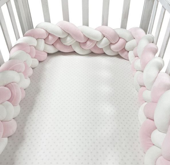 麻花辮防撞床圍 抱枕（NO8 粉色+白色+粉色+白色）（200cm 四股）#H257020106