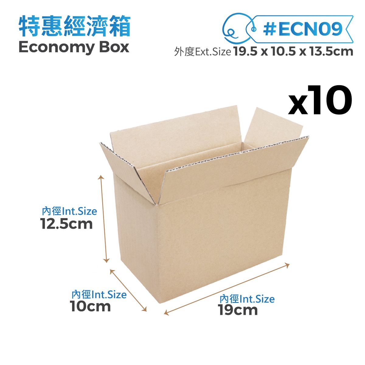 ECN09 19.5 x 10.5 x 13.5cm Economy Box