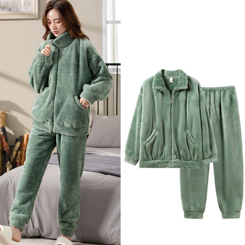 加厚長袖睡衣套裝【M-XXXL碼 MT3404】【下單后聯絡客服確認發貨尺碼 】 