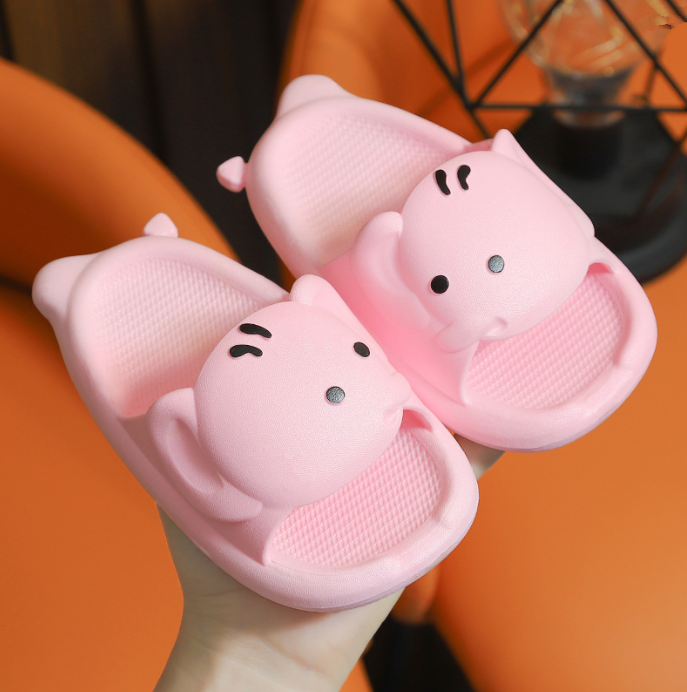 兒童卡通立體防滑軟底拖鞋（粉色 ）150MM-內長約:14cm