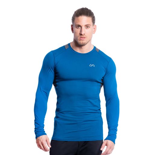 Gym Aesthetics Men Blue Long Sleeve Shirt Sports Shirt Dri Fit Shirts Compression Shirt Running Shirt Long Sleeve Tee Muscle Fit Shirt Fitness Top Sportswear Size S HKTVmall