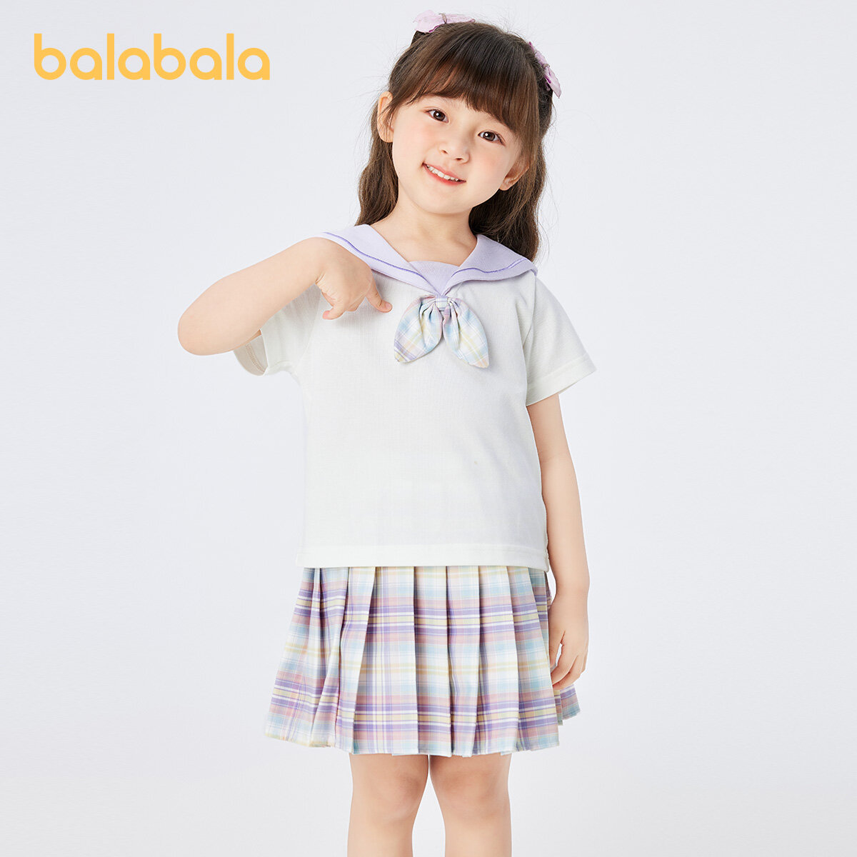 balabala 女幼童格紋女幼童套裝 2-8 歲