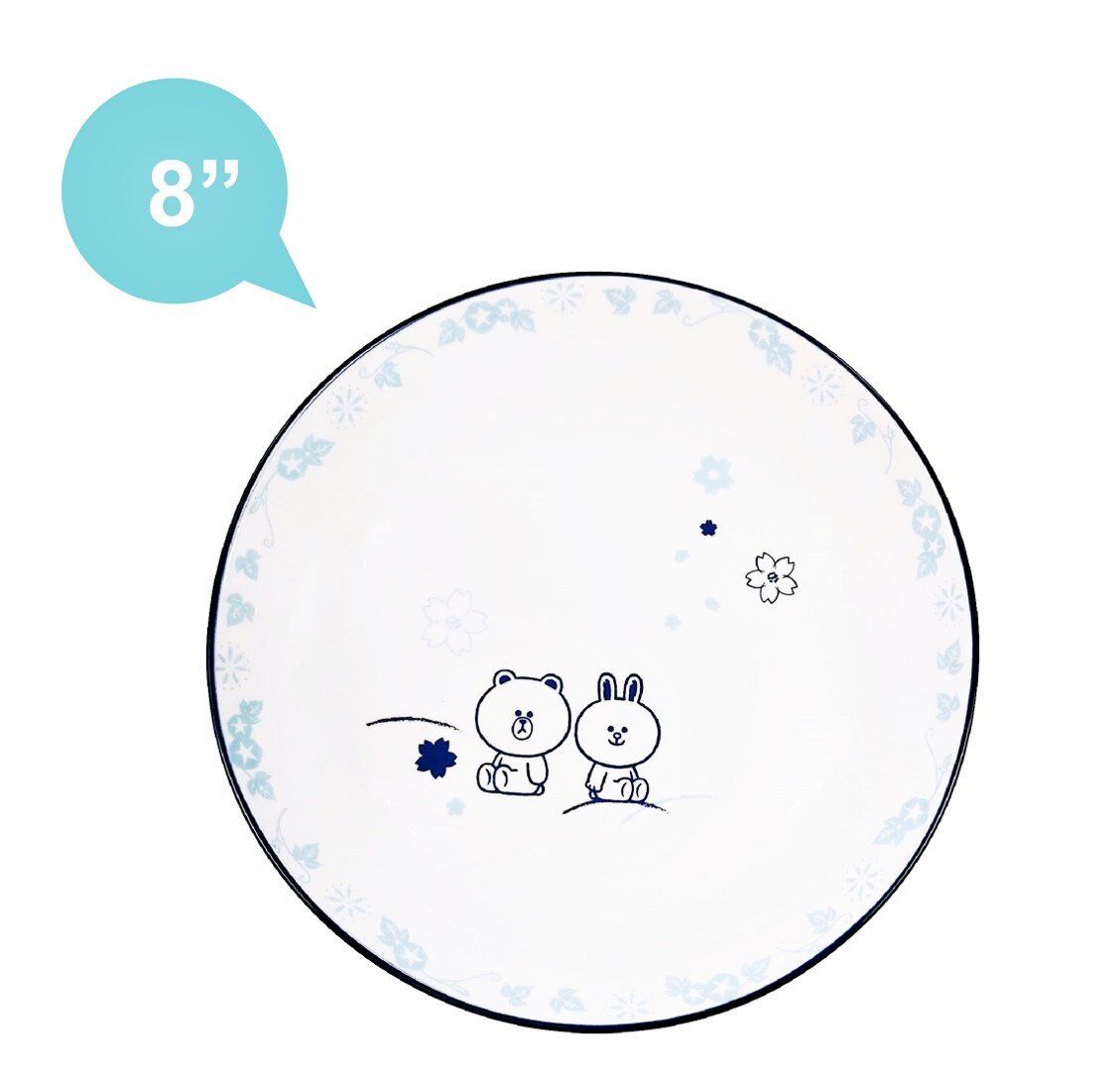 8 inch ceramic plate(flower)