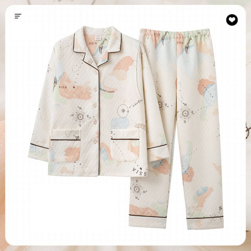 長袖睡衣套裝【M-3XL碼 AM1724】【下單后聯絡客服確認發貨尺碼 】