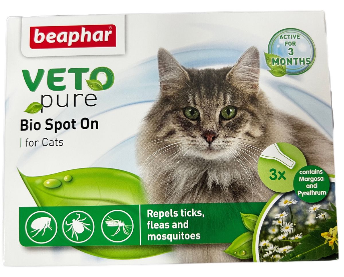 beaphar | VETO Pure 自然點滴 (1ml x 3)*成貓用*驅趕牛蜱、跳蚤、蚊 171774 威霸 | HKTVmall ...