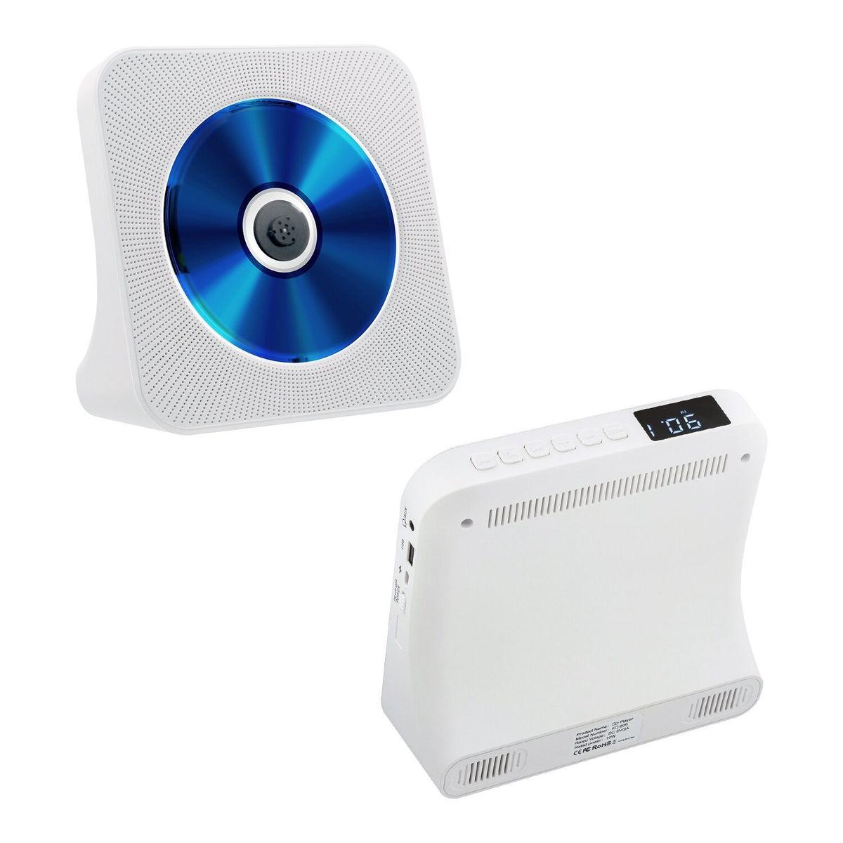 其他品牌 | 座枱式藍牙CD機 CD播放器 CD Player 內置揚聲器 FM收音機 可駁3.5mm AUX In/Out 支援USB手指 ...