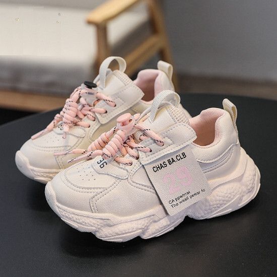 女童運動鞋 兒童老爹鞋（粉色 30碼-37碼）（下單後請聯酪客服確認發貨尺碼）#K018001344