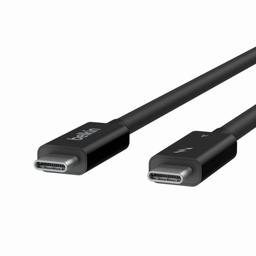 Belkin CONNECT Thunderbolt 4 Cable 1.0m (Black) - 100W, 40Gbps, USB4  Compliant