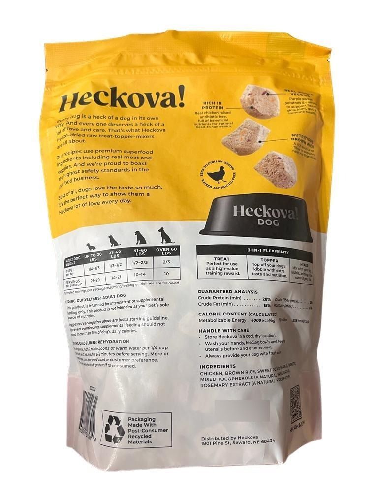 397g Heckova Chop Lickin Chicken Topper Adult Dog Food