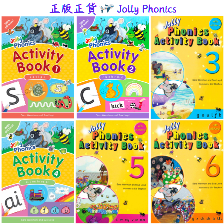 Jolly Phonics | Jolly Phonics Activity Books 1-6 with stickers(In