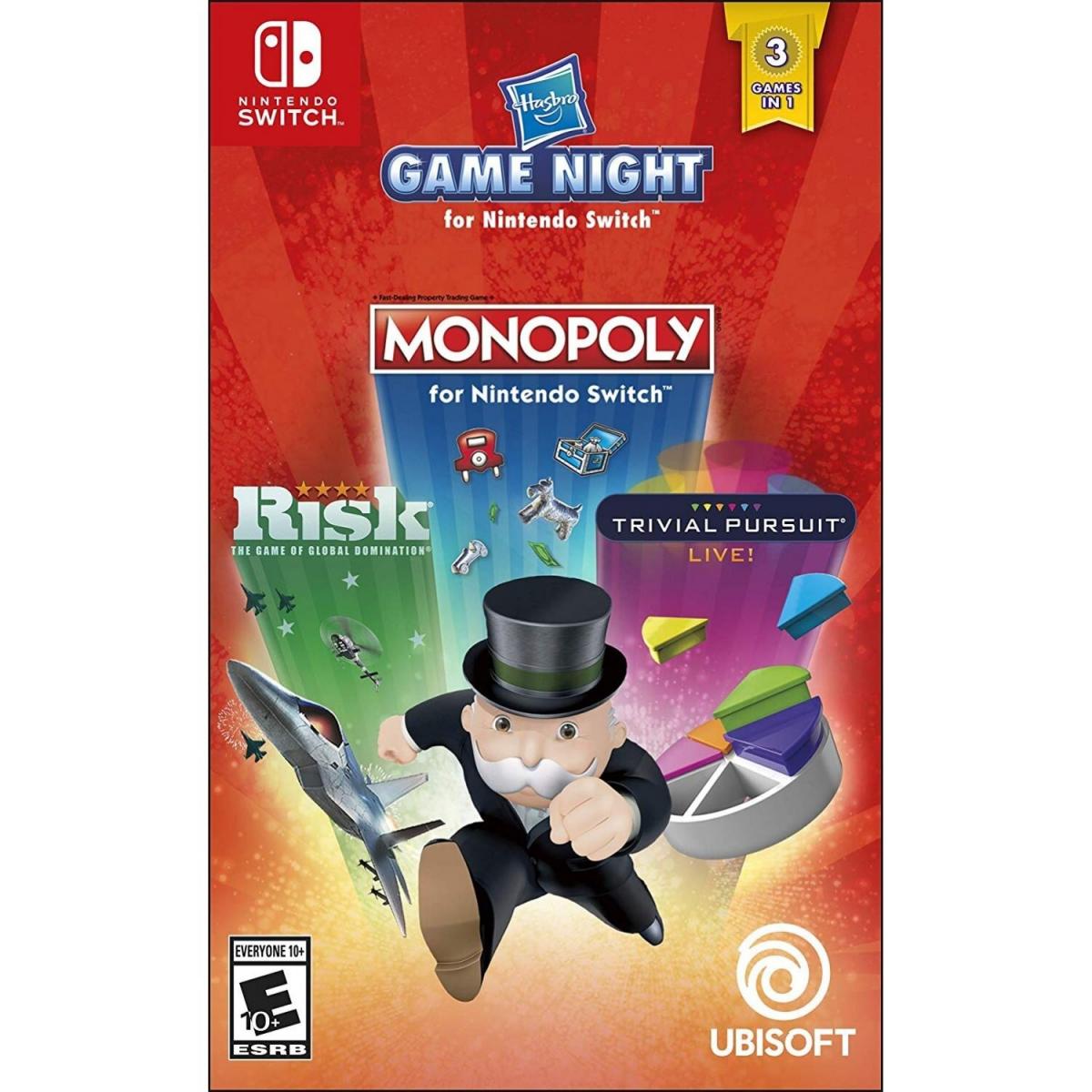 Switch 孩之寶遊戲之夜 Hasbro Game Night: 大富翁 Monopoly, Risk, Trivial & Pursuit (English)