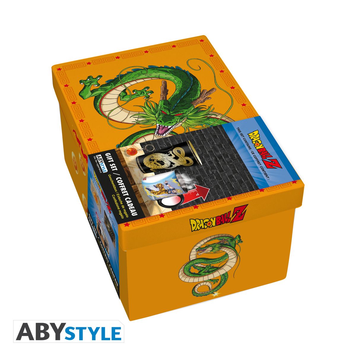 DRAGON BALL Pack premium Large Glass+3D Keychain+Mug HeatChange