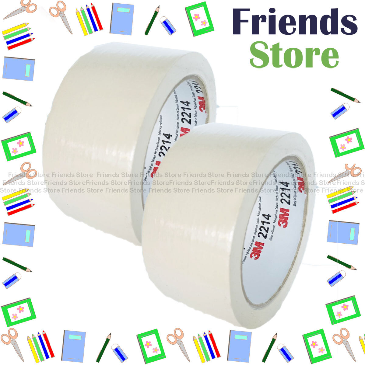 3M 469 Red Double Coated Double Sided Tape, 2 Wide x 60 Yard Roll 